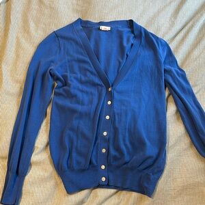 J. Crew V-Neck Blue Cardigan